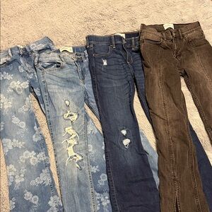 Abercrombie Kids Blue and Black Jeans Set